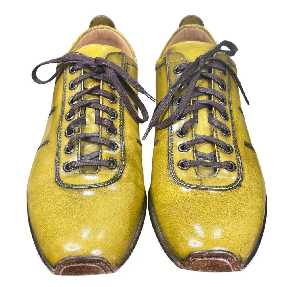 Per Antoni by Calzoleria Toscana Italian Yellow Patina Oxfords Size 44 US 10.5
